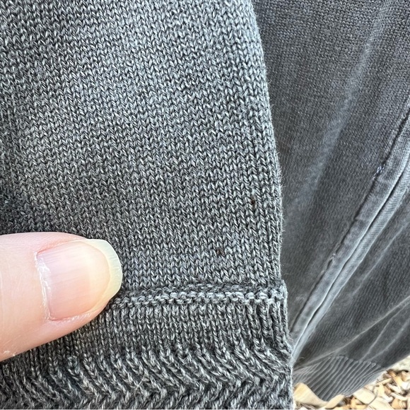 DKNY Zip Up Mock Neck Sweatshirt Grey - Picture 11 of 12